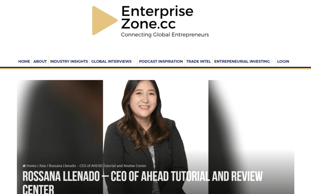 Rossana Llenado – CEO of AHEAD Tutorial and Review Center