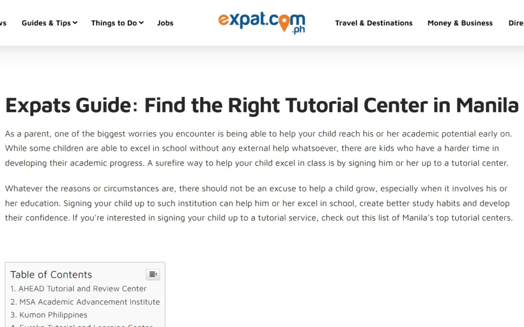 Expats Guide: Find the Right Tutorial Center in Manila
