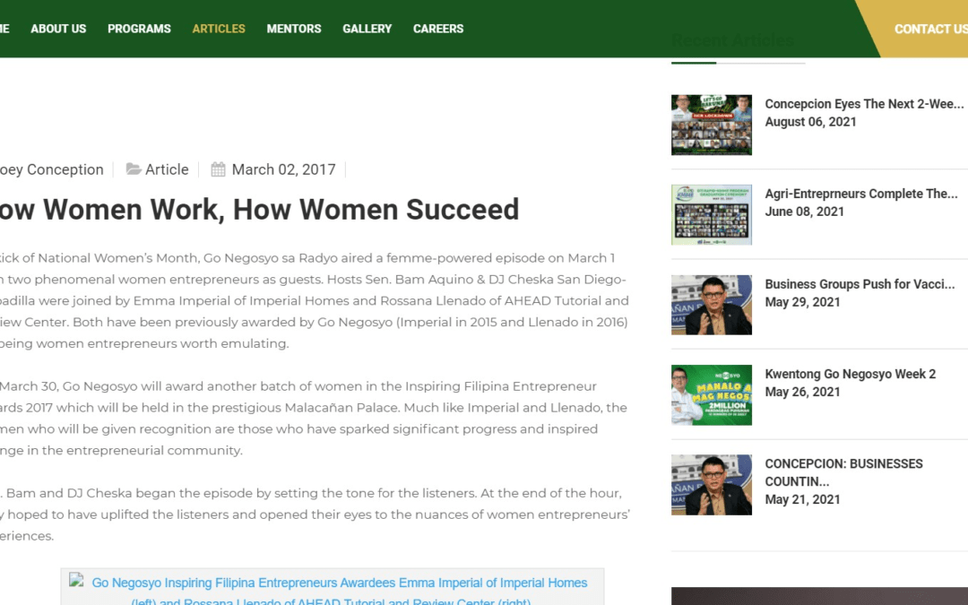 How Women Work, How Women Succeed