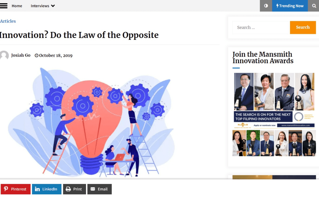 Innovation? Do the Law of the Opposite