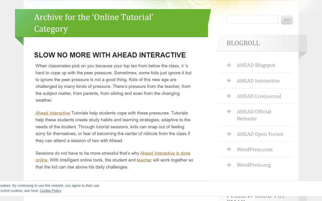 AHEAD Interactive Online Tutorials